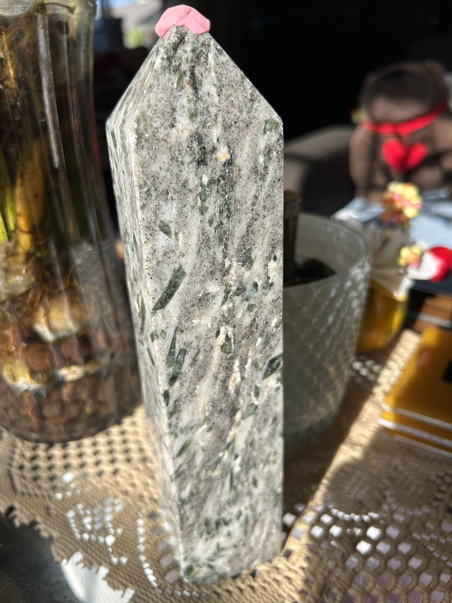 Green tourmaline Tower