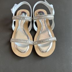 Stuart Weitzman Silver Metallic Sandals