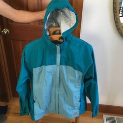 Womens Carhartt Windbreaker Lightweight Nylon Hooded Jacket Coat Sz L