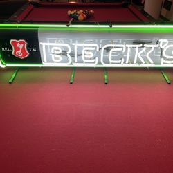 Beck’s Neon Beer Sign   Local Pickup Only