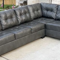  Ashley Furniture Alliston Durablend Gray Sectional Chaise Couch