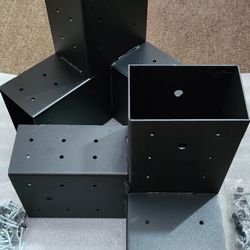 Insta Cabana IC4X6 InstaCorner 3 Channel 4x6 Heavy Duty Brackets For Cabana And Pergola Setups With Screws 2 Pieces
