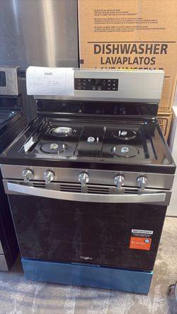 Whirlpool 30” Gas Stove 5 Burner