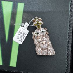 10k Rose Gold 2ct Diamond Jesus Face 