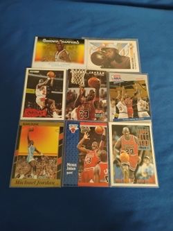 Lot Of 8 Old Michael Jordan Basketball Cards - Includes Promo  