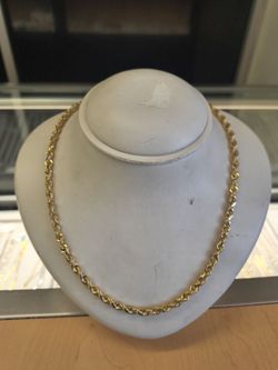 14k solid gold necklace 45.5 grams 26 Long layaway available 10% Dwon if you interested please make sure you ask for Maribel thank you
