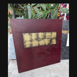 Listed artist abstract Oil  on canvas 41 x 40