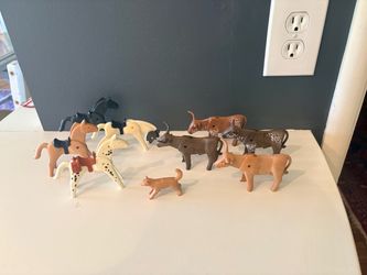 Vintage Playmobile Horses, Bulls & Dog