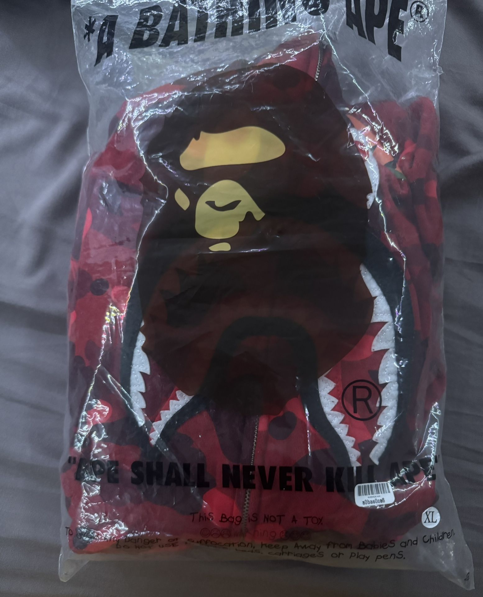 BAPE Color Camo Shark Full Zip Hoodie 'Red'