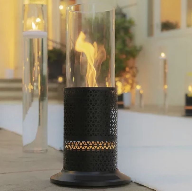 Bluetooth Speaker With Real Flames New