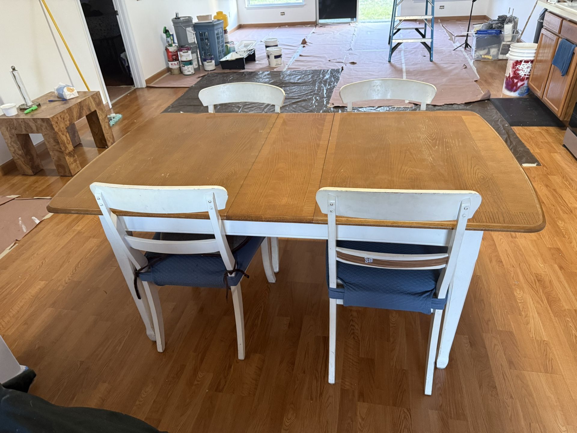 Wood Table 4 Chairs