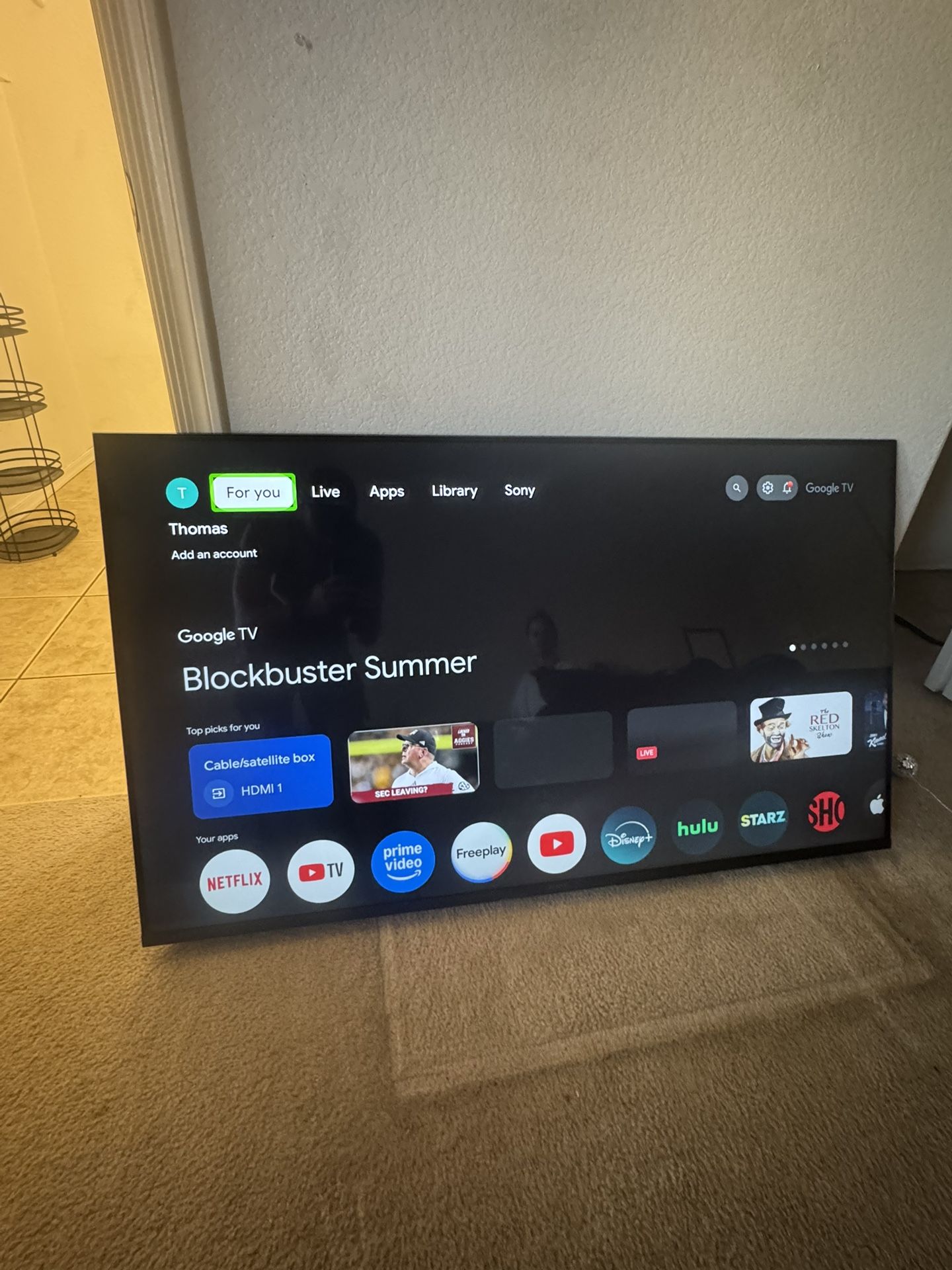Sony 55” 4K Google TV