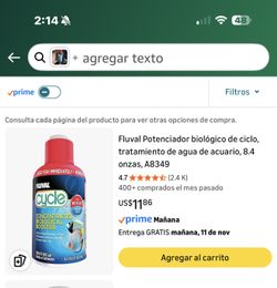 Fluval Potenciador biológico de ciclo, tratamiento de agua de acuario, 8.4 onzas, A8349 4.7 * ** **