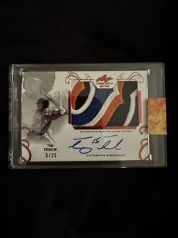 Signed Game Worn Patch Tim Tebow