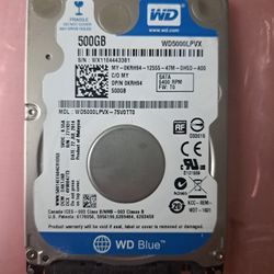 Laptop Hard Drive 500GB Good Condition