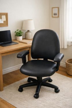 Office chairs, swivel chair  Black, fake leather