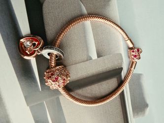 Pandora Rose Gold Bracelet sz 16