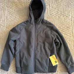 Men warmest jacket size M. Gray color. 