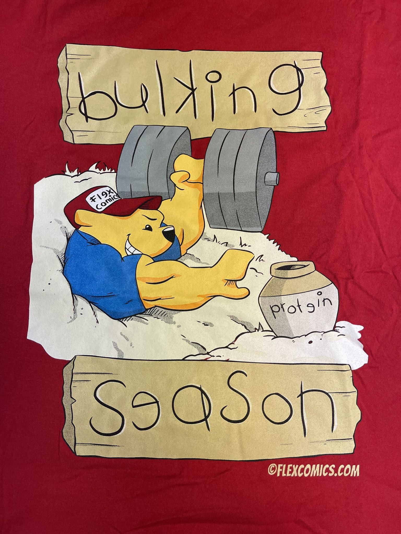 Men’s Flex Comics Winnie the Pooh Bulking Season - Size Medium