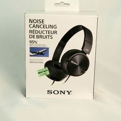 Sony MDR-ZX110NC Noise Canceling Headphones On-Ear Corded 