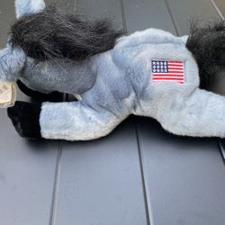 Ty Beanie Buddies "Righty" The Elephant "Lefty" The Donkey", 15", 2000, Retired