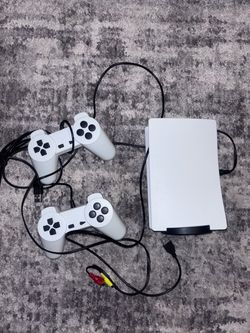 Mini PS5 Retro Game Console - Plug & Play with 2 Controllers & AV Cables
