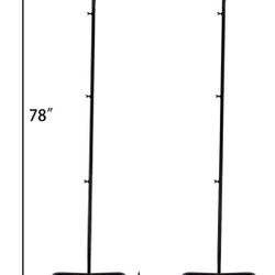 Vencer Set of 2 Shepherd Hook 78 Inch Heavy Duty 7/10 in Thick Rust Resistant Premium Metal Hook for Weddings Hanging Plant Baskets Solar Lights Chris