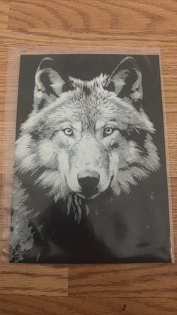 Black and White Wolf Portrait Print