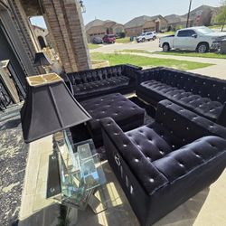 Black Velvet Couches