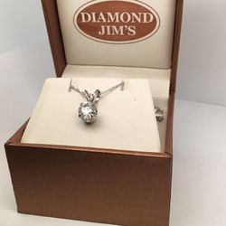 Round Diamond GemEx Rabbit Ear Ball 18 14K W 1.67tdw