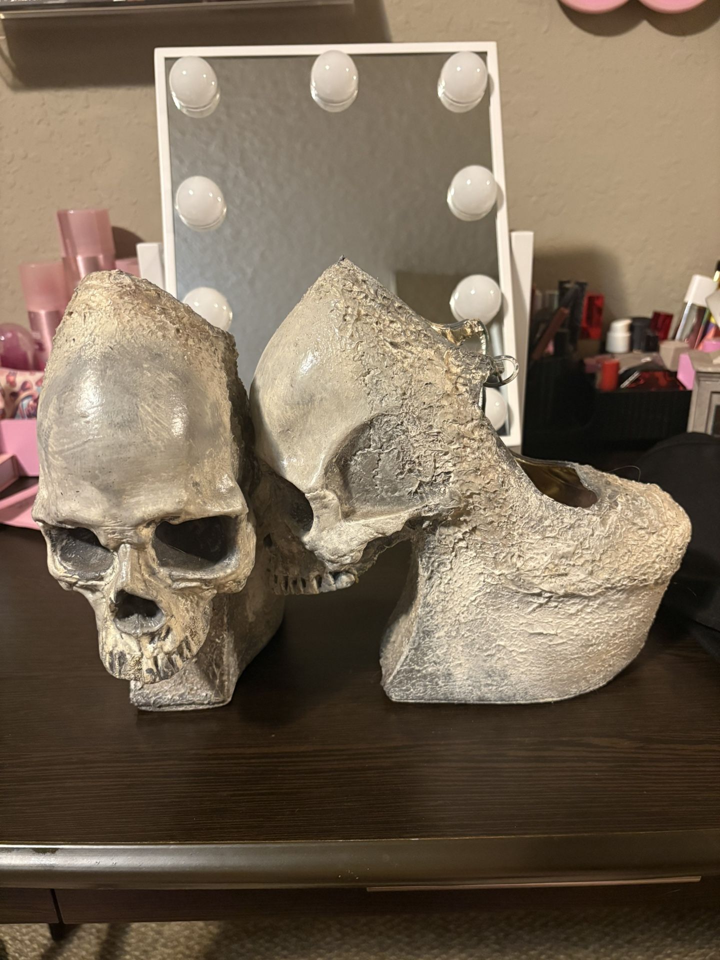 Gothic Skull Platform Heels - Size 8 Zombie Peepshow