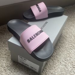 Balenciaga - Pink Pool Slides (size 7) 
