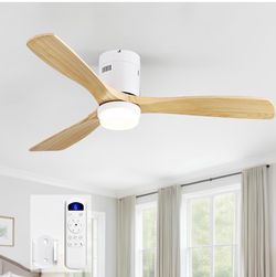 BRAND NEW Modern 52 Inch solid wood Ceiling Fans with Lights & Remote