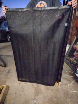 12-foot black netting privacy fence for pool / 4 ft 4 in tall