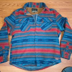 Jachs New York Wool Blend Blanket Quilted Shirt Jacket / Men’s M