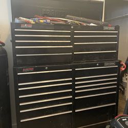 Toolbox With Tools & Compressor 