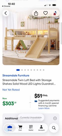 Streamdale Twin Loft Bed with Slide