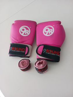 Boxing GLOVES LADIES 9 ROUND KICKBOX GLOVES PINK