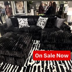 Brand New Ashley Midnight Madness Sectional 