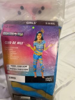 Monster High Cleo De Nile Girls Costume Size S 6/6X
