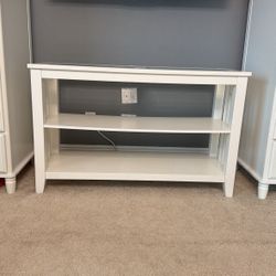 White TV Media Console Table