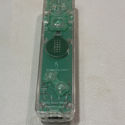 Nintendo Wii Remote Controller Afterglow Transparent Clear Green Tested Working