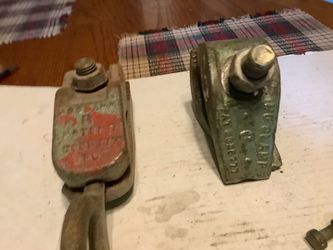 Auto repair body vintage pieces 3 total  including vintage Peterson vice grip locking welding clamp,  Mo-Clamp automotive frame pulling clamp5 ton cap