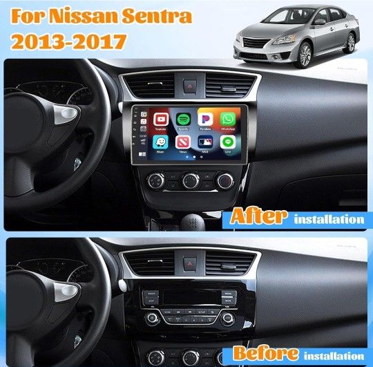 Car Radio for Nissan Sentra 2013-2017 with Wireless Carplay/Android Auto *Broken Corner*