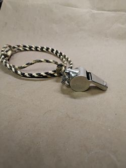 Vintage Lowe & Campbell Escargot-Style Whistle Made In England  w/ Lanyard $20