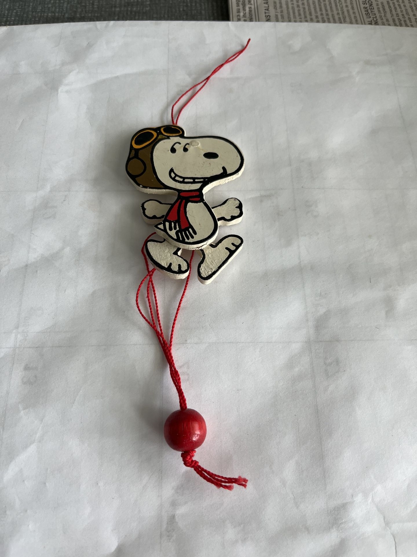 Vintage 1965 Peanuts Snoopy Christmas Ornament 