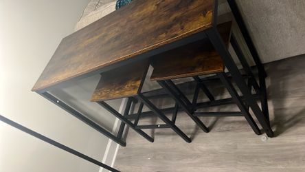 Barstool table with two barstools