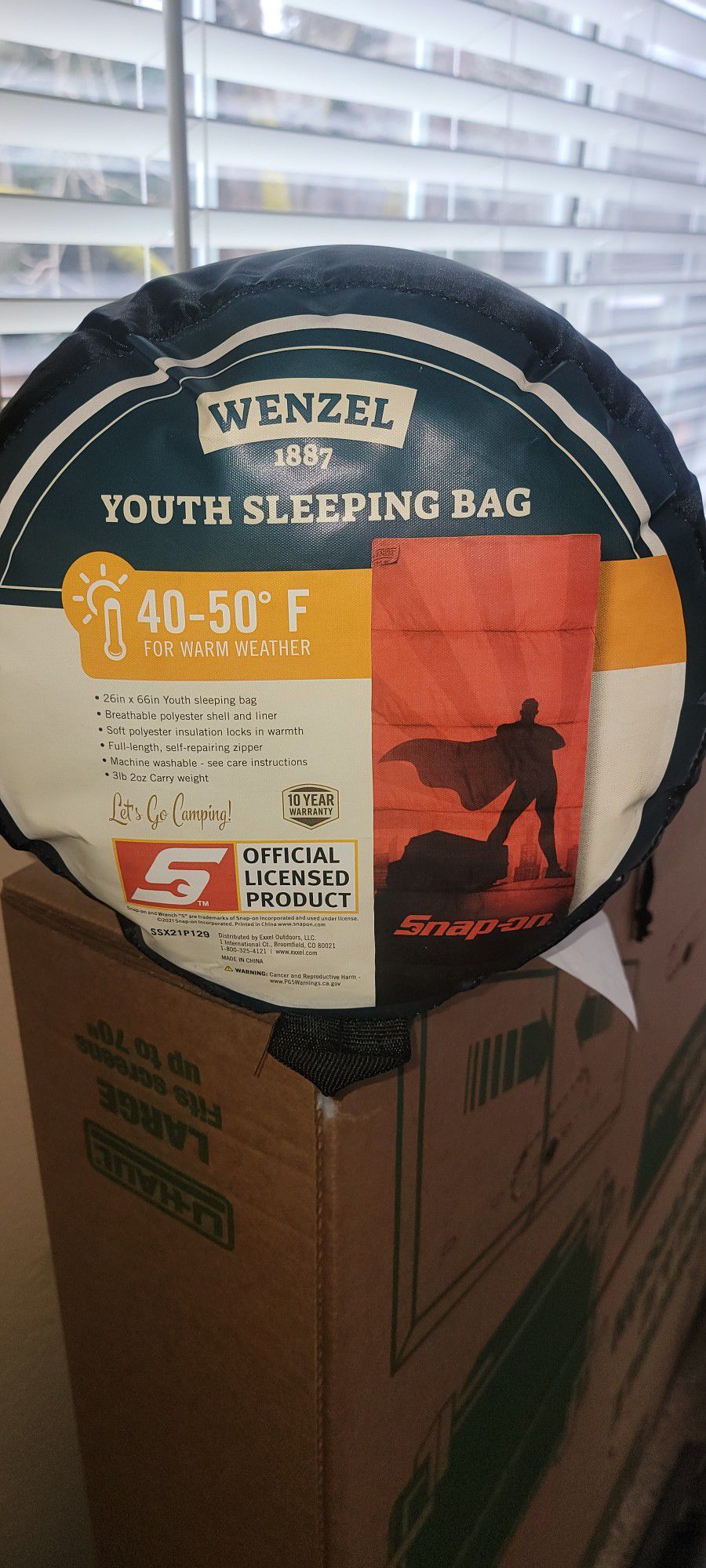 New Snap-On Youth Sleeping Bag