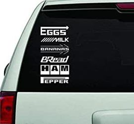 Eggs Milk Banana Bread Ham Pepper Decal Sticker