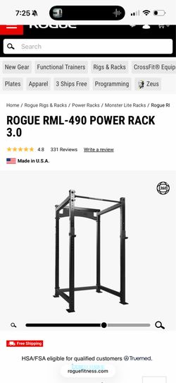 Rogue fitness rack